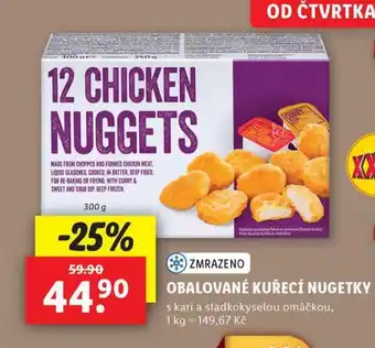 Lidl Obalované kuřecí nugetky nabídka