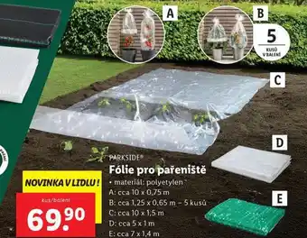 Lidl Fólie pro pařeniště nabídka