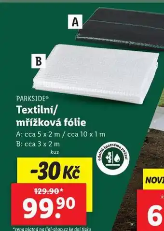 Lidl Mřížková fólie nabídka