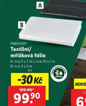 Lidl Textilní fólie nabídka