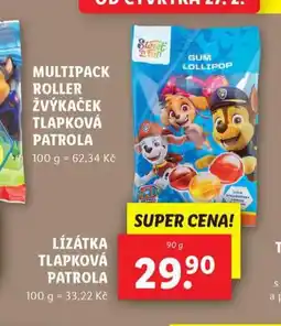 Lidl Lízátka tlapková patrola nabídka