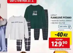 Lidl Flanelové pyžamo nabídka