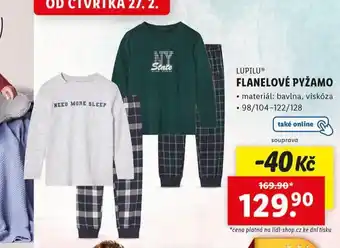 Lidl Flanelové pyžamo nabídka