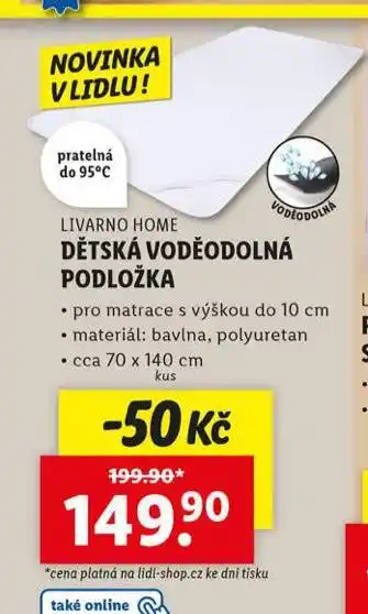 Lidl Dětská voděodolná podložka nabídka