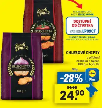 Lidl Chlebové chipsy nabídka