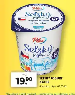 Lidl Selský jogurt nabídka