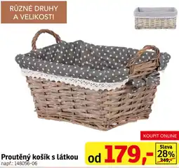 Asko Proutěný košík s látkou nabídka