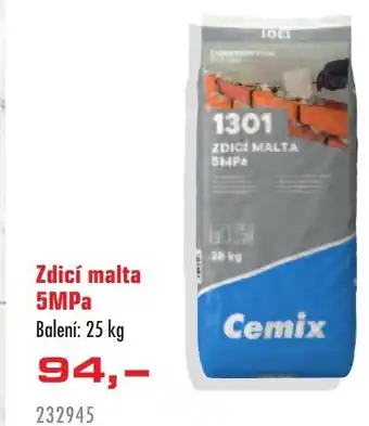 Uni Hobby Zdicí malta 5MPa nabídka