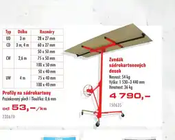 Uni Hobby Zvedák sádrokartonových nabídka