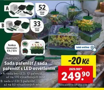 Lidl Sada pařenišť s led osvětlením nabídka