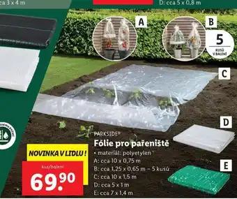 Lidl Fólie pro pařeniště nabídka