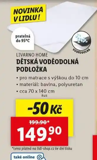 Lidl Dětská voděodolná podložka nabídka