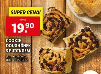 Lidl Cookie dough šnek s pudinkem nabídka