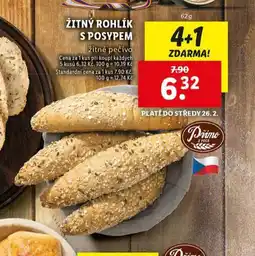 Lidl Žitný rohlík s posypem nabídka