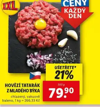 Lidl Hovězí tatarák z mladého býka nabídka