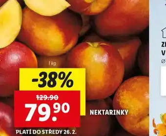 Lidl Nektarinky nabídka