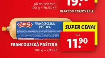 Lidl Francouzská paštika nabídka