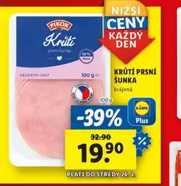 Lidl Krůtí prsní šunka nabídka