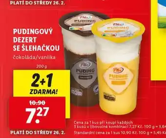 Lidl Pudinkový dezert se šlehačkou nabídka