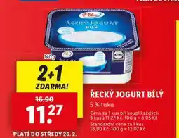 Lidl Řecký jogurt bílý nabídka