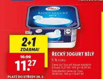 Lidl Řecký jogurt bílý nabídka