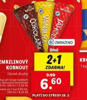 Lidl Zmrzlinový kornout nabídka