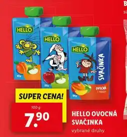 Lidl Hello ovocná svačinka nabídka