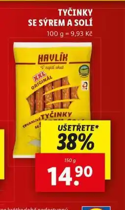 Lidl Tyčinky se sýrem a solí nabídka