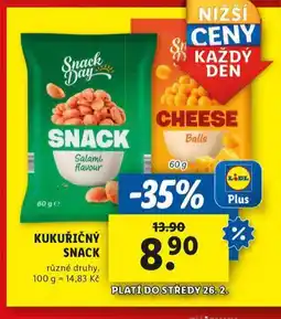 Lidl Kukuřičný snack nabídka