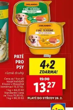 Lidl Paté pro psy nabídka