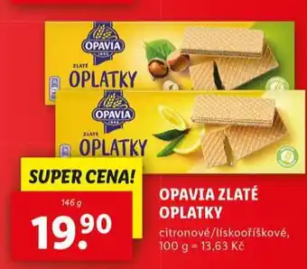 Lidl Opavia zlaté oplatky nabídka