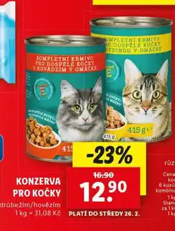 Lidl Konzerva pro kočky nabídka