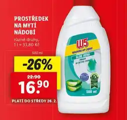 Lidl W5 prostředek mytí nádobí nabídka