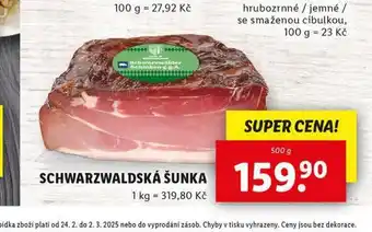 Lidl Schwarzwaldská šunka nabídka