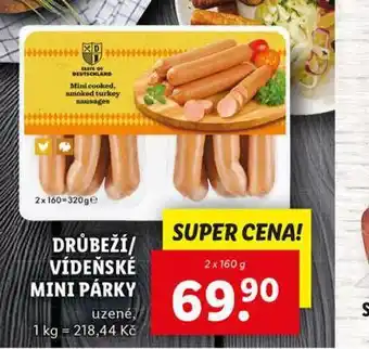 Lidl Drůbeží / védeňské mini párky nabídka