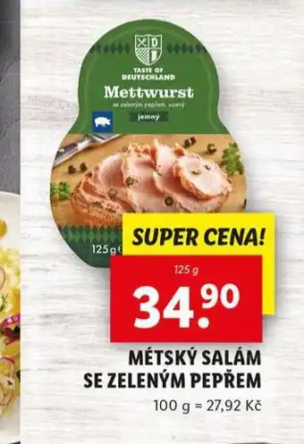 Lidl Métský salám se zeleným pepřem nabídka