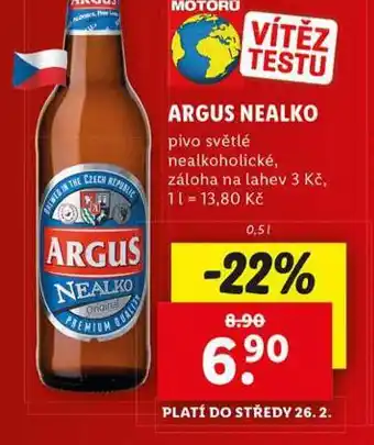 Lidl Pivo argus nealko nabídka