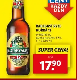 Lidl Pivo radegast ryze hořká 12 nabídka