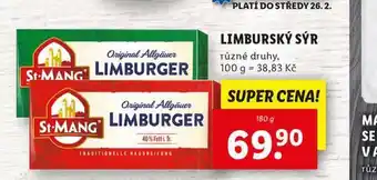 Lidl Limburský sýr nabídka