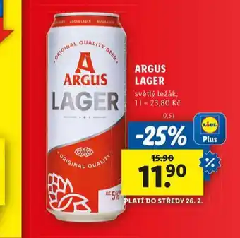 Lidl Pivo argus lager nabídka