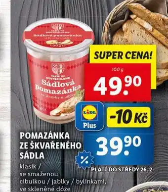 Lidl Pomazánka ze škvařeného sádla nabídka