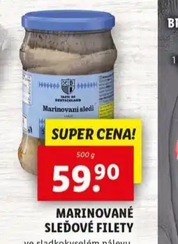 Lidl Marinované sle´dové filety nabídka