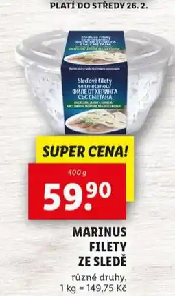 Lidl Marinus filety ze sledě nabídka