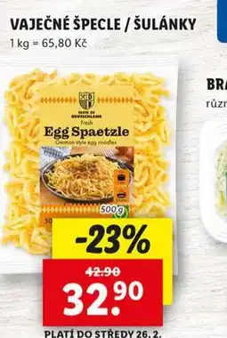 Lidl Vaječné špecle / šulánky nabídka