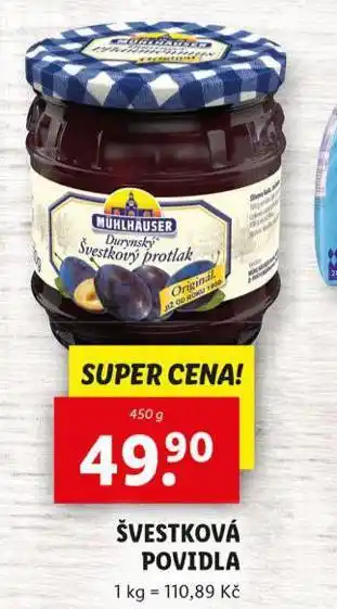 Lidl Švestková povidla nabídka