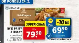 Lidl Rybí prsty z tresky nabídka