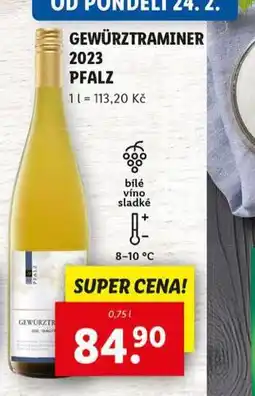 Lidl Guwërztraminer 2023 pfalz nabídka