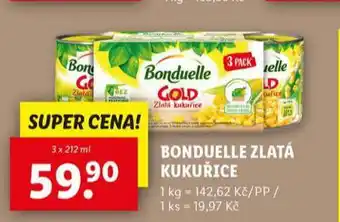 Lidl Bonduelle zlatá kukuřice nabídka