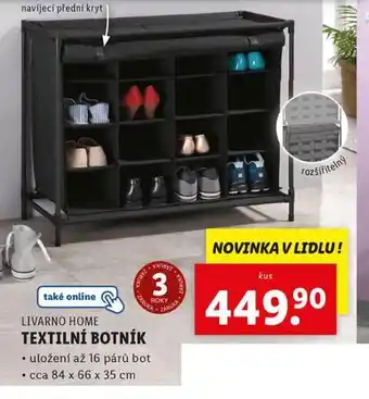 Lidl Textilní botník nabídka