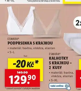 Lidl Podprsenka s krajkou nabídka